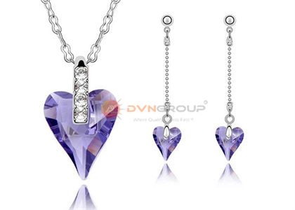 Rhodium Plated | Gemstone Pendant Sets